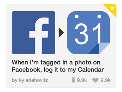 IFTTT Recipe Card card ifttt recipe