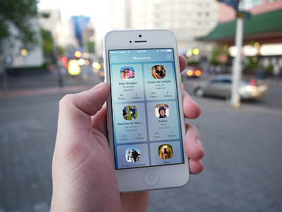 Home Momento App app blue ios mobile momento ui