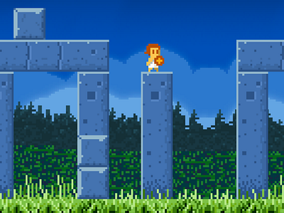 Blue Skies Plains 8 bit elliot quest game indie nes ouya retro videogame zelda zelda 2