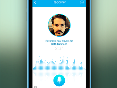 iPhone App - Thought Recorder app apple audio eq ios iphone mic recorder retina