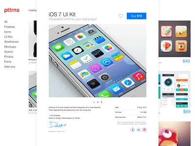 Pttrns Market akzidenz buy goodies market minimal patterns popover product pttrns white