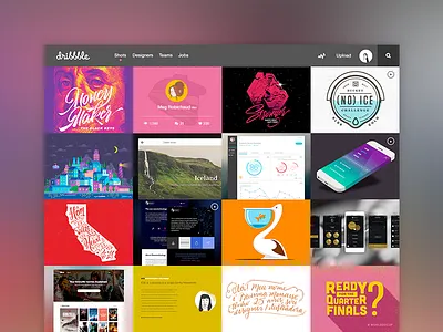 Dribbble Concept - Freebie concept dribbble free psd freebie grid layout pink redesign