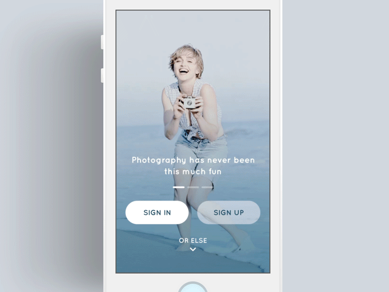 Login Interaction app gif interaction ios ios8 keyboard log in login minimal sign in sign up ui
