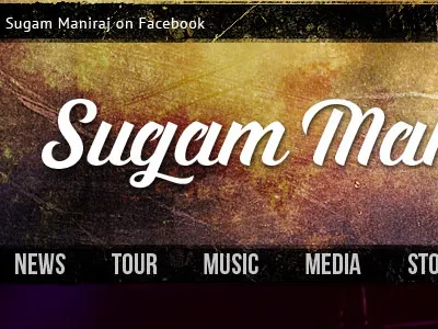 Music Band Artist Web front page artist band home page music ui design ux design