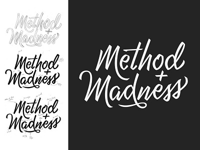 Method & Madness Logotype design hand lettering illustration lettering type typography vector
