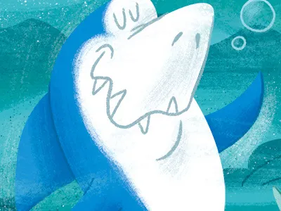 Jabberjaw cartoons digital art hanna barbera illustration photoshop shark