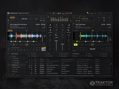 Traktor Scratch Pro 3 Prototype black design dj instruments interface native orange reskin scratch traktor ui