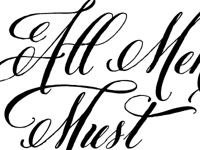 All Men Must Die, Valar Morghulis [WIP] gocco got print script type typography