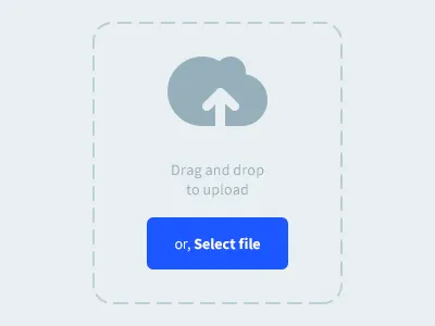 File uploader PSD cloud drag drop file uploader upload