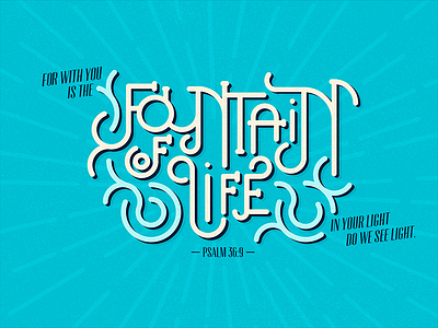Psalm 36:9 bible cross fountain illustration line art logos bible software monoweight rays scripture simple water