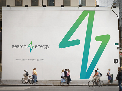 Search For Energy Logo Mock Up blue energy. electricity green light logo thunder bolt