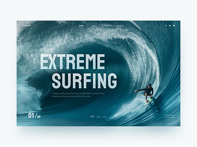 Extreme surfing design ui ux web