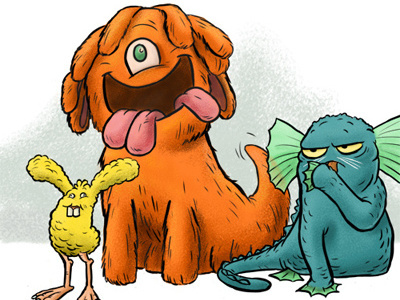 Alien Pets aliens bird bunny cat dog elephant fish pets rabbit science fiction