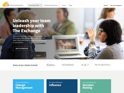 Discovery Learning concept hero photo training web web design
