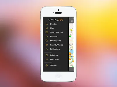 Main Menu Drawer iOS White app drawer ios menu mobile nav ui