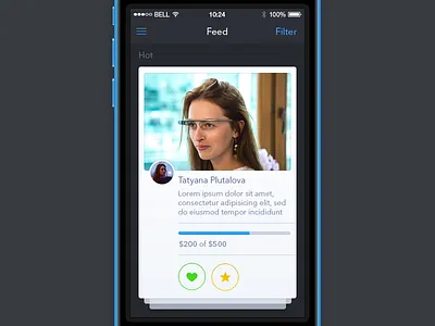 MyDream App app clean flat interface ios iphone ui ux