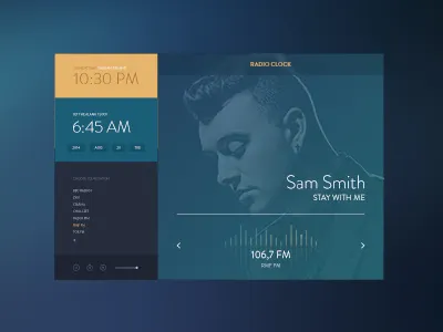 Radio Alarm Clock alarm clock flat ios minimal radio