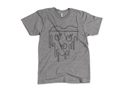 Pizza Heart Tee badge heart illustration logo minimal pizza shirt simple t shirts thicklines