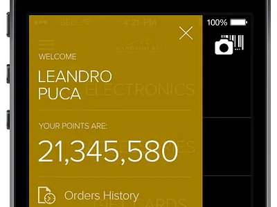 Home Menu application concept mobile ui ux
