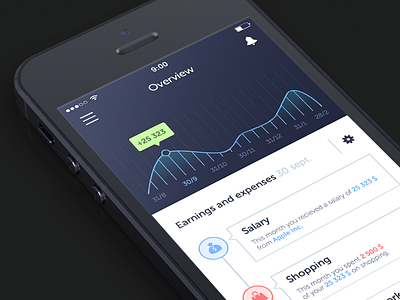 Overview of statistics app bejtuladesign clean dashboard design economy flat ios7 statistics stats
