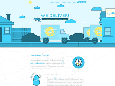 Sunshine Cleaners Web branding graphic design logo design web design