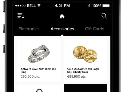 Category application concept mobile ui ux