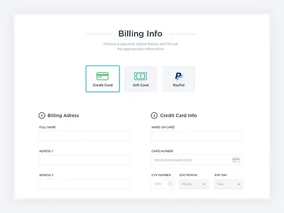 Checkout Billing Information billing cart checkout design ecommerce interface shop ui user ux web web design
