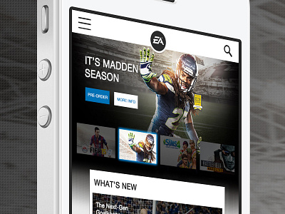 EA Responsive Web Concept design ea games mobile responsive ui web design