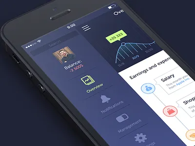 Statistics menu app bejtuladesign clean dashboard design economy ios7 menu sidebar sidemenu statistics stats