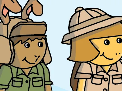 DW and Bud Jungle Design arthur characters fun games illustration jungle kids pbskids