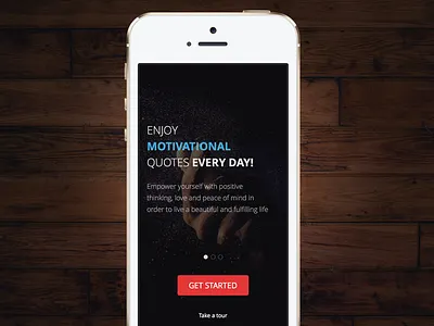 Walkthrough Screen app dark ios ios7 motivation onboarding sketch tour walkthrough