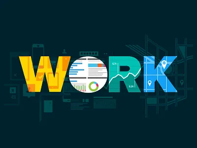 WIB identity blueprint brand branding color flat identity illustration lettering logo logotype marketing ui
