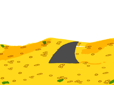 Sharknado animation editorial illustration rich sharks