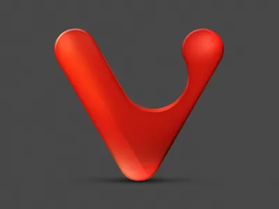 Vivaldi depth icon red shading