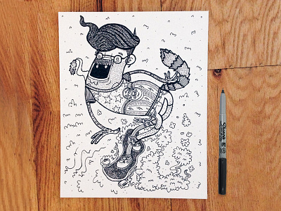 Sweet Dreams freehand hardboard illustration ink inking marker nolead sharpie