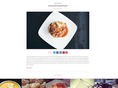Dessert Blogging blog multiview blog page blogs photography ui ux