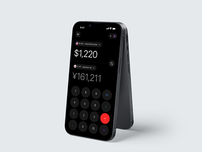 Money Currency Calculator Mobile App app apps bank calculator currency dark design finance fintech light mobile mode money money currency ui uiux usd ux world bank yen