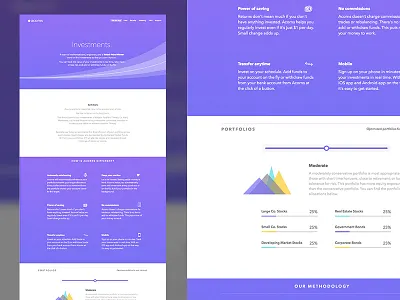 Acorns - Investments acorns charts investments ios iphone purple responsive web design website