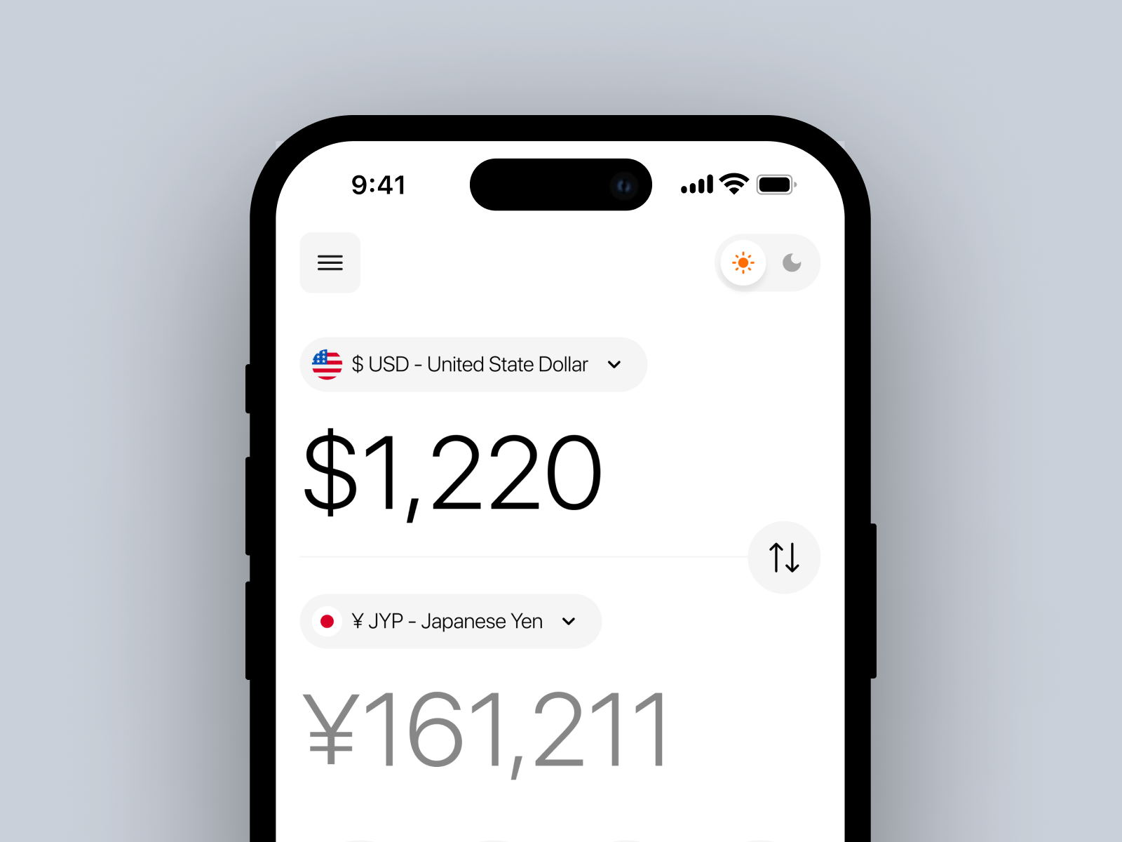 Money Currency Calculator Mobile App by F. Ferina Chung for Caraka on