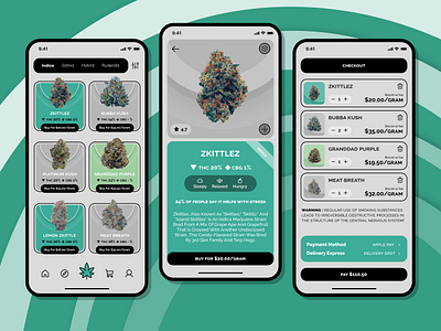 Weed App / Mobile UX/UI app cbd figma mobile ui ux weed