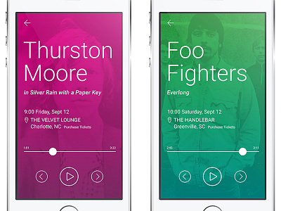 Music player app branding creative direction mobile native ui ux web design