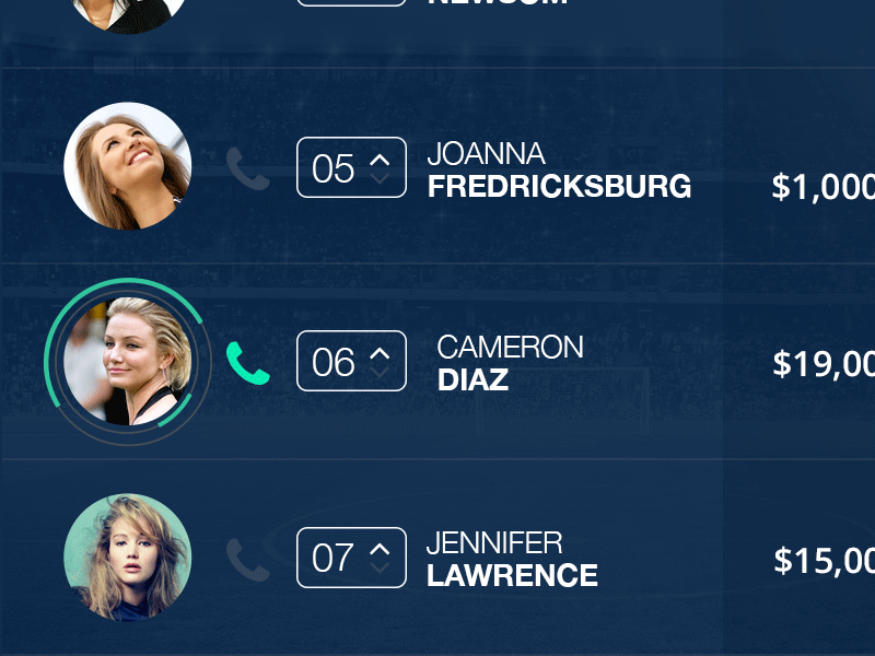 On the phone active call calling listing phone userinterface