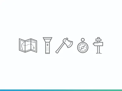 Walk Branding Icons blue brand branding clean colour concept design green icon illustrator startup vector