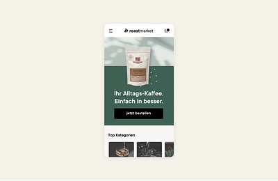 Roastmarket Coffee Roasters branding digital design responsive web design social media grid ui design ux design