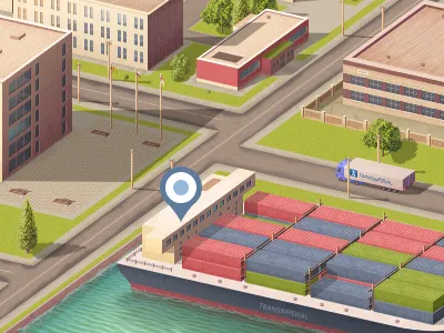 Illustration for logistics company air cargo illustration logistics plane rail ship transport transportation trucking