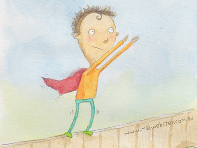 Superkid illustration watercolour