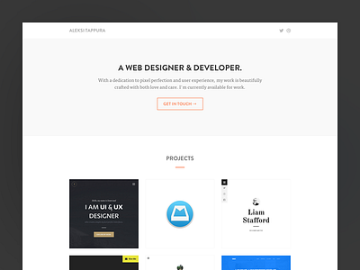 Portfolio 2014 design flat icon landing page personal website portfolio template theme ui web web design website