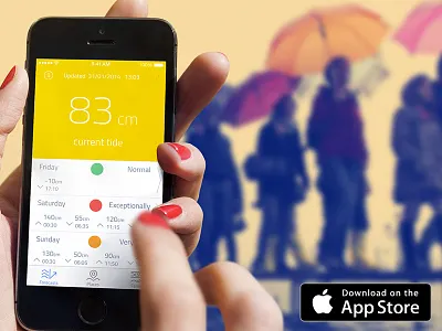 Hi!tide Venice app forecast high tide illustration iphone italy mockuuups skyline tide venice water weather