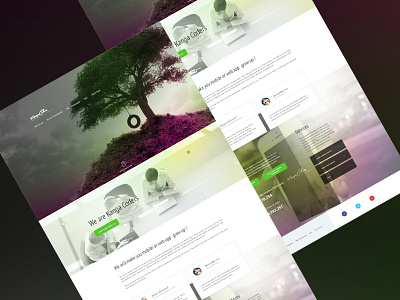 Homepage colorful colors flat homepage layout light parallax