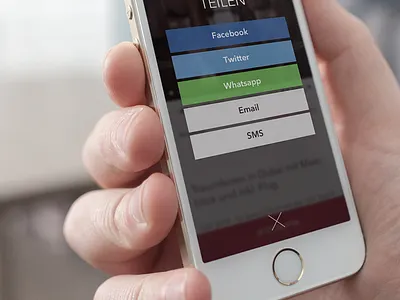Share Screen IOS buttons ios iphone options overlay screen share teilen ui